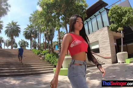 Experience The Thrill Of Young Love! Luscious Amateur Thai Teen With Her New Boyfriend Out And About,