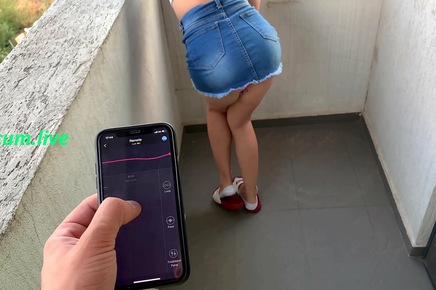 Watch - Luscious Step Sister Gets Juicy With Lovense Lush Vibrating Toy In Shopping Mall