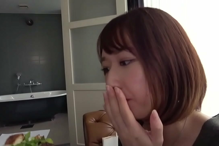 Japanese Enchantress With A Luscious Round Ass Gives Explosive Blowjob, Makes Lucky Guy Come 3 Times!