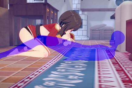 Jav Megumin Blowjob And Cum In Her Mouth - Konosuba Hentai Anime Porn